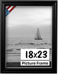 Black 18x23 Picture Frame 0.75 in Wide - Handmade Solid Wood Frame