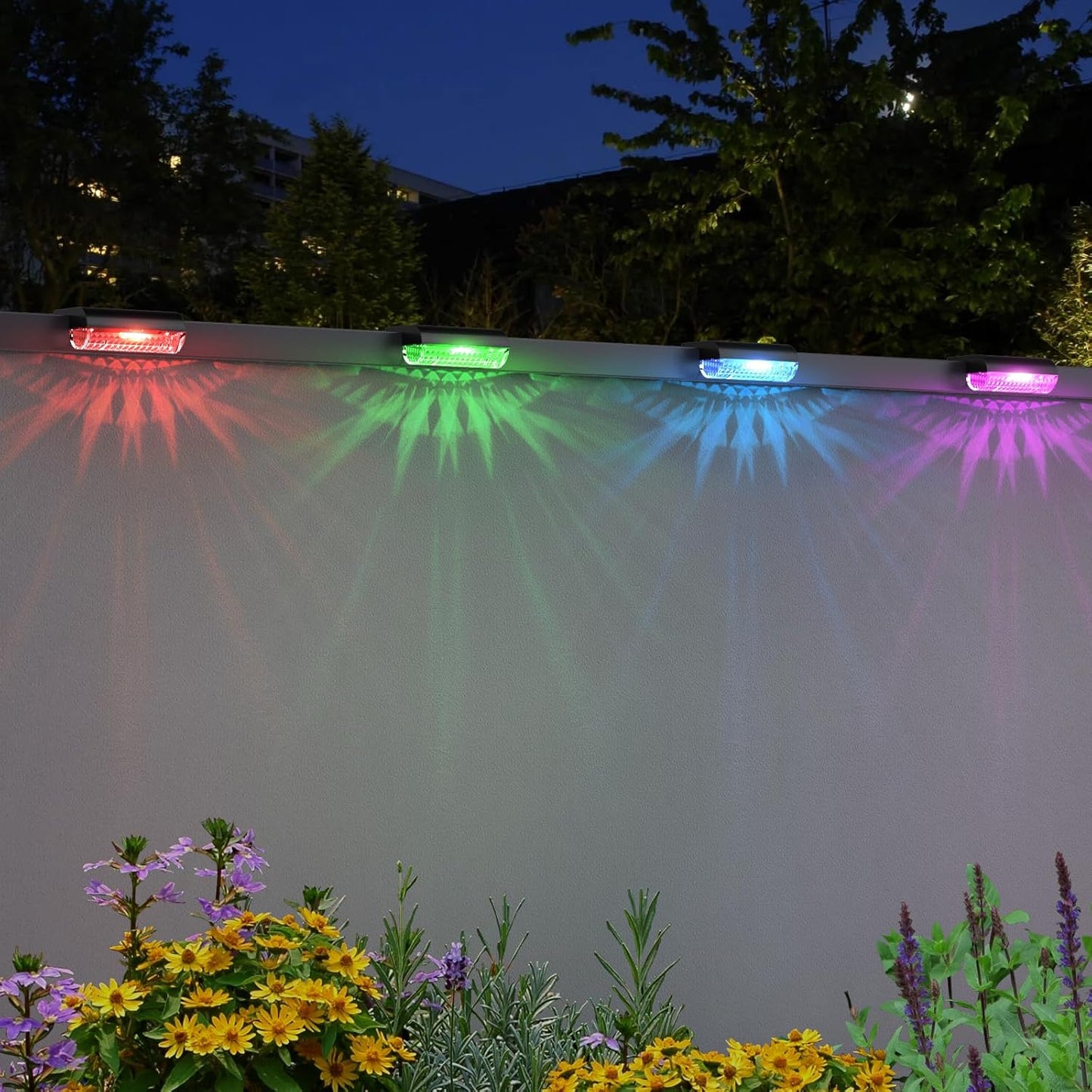 Solar Step Lights Outdoor - Color Changing 24 Pack for Garden