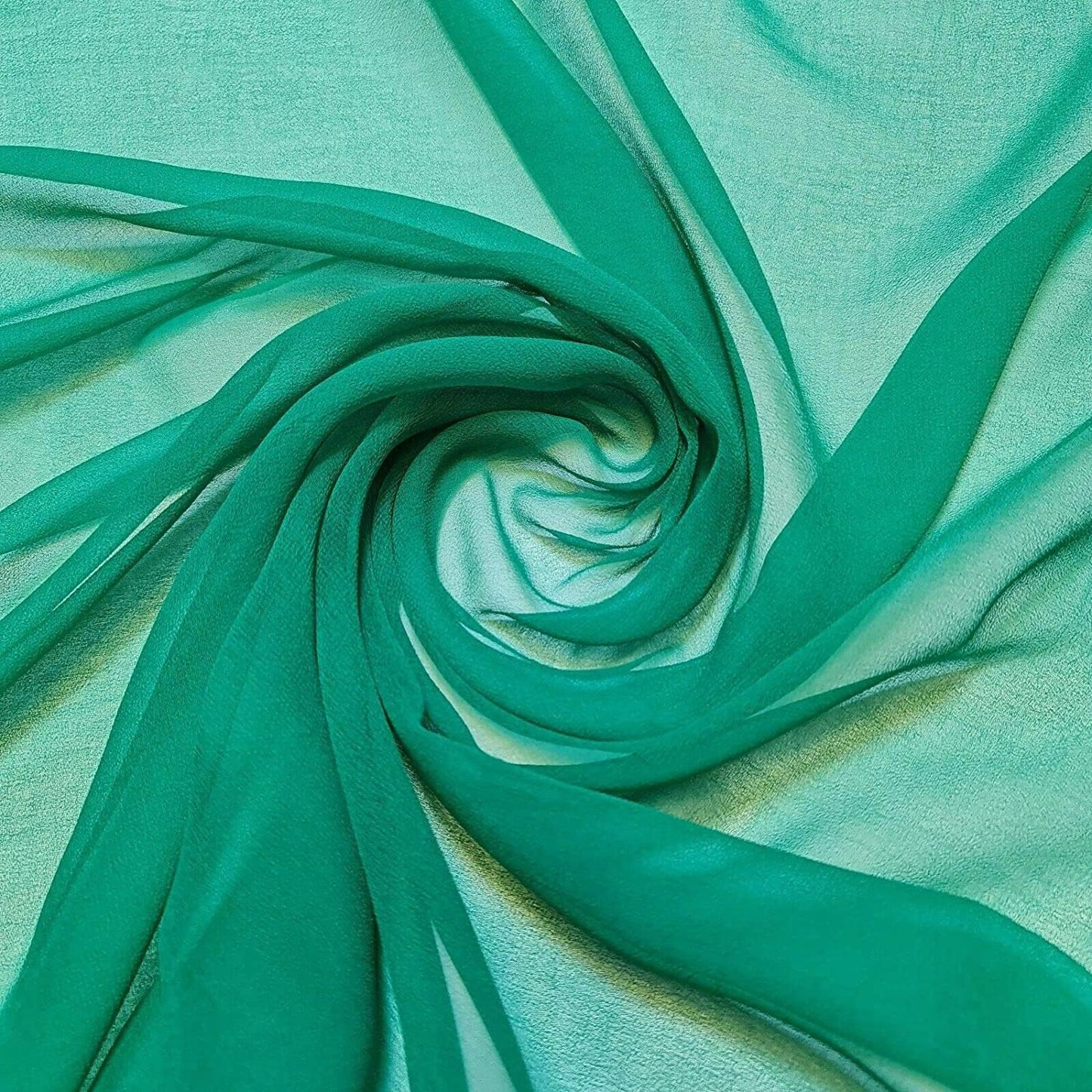 MDS Pack of 20 Yard Emerald Green Chiffon Fabric for Crafts