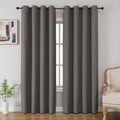 100% Blackout Curtains 96 in 2-Panel Set - Linen Texture Darkening