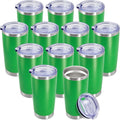 20 oz Green Travel Tumbler 12Pack - Double Wall Vacuum Insulated