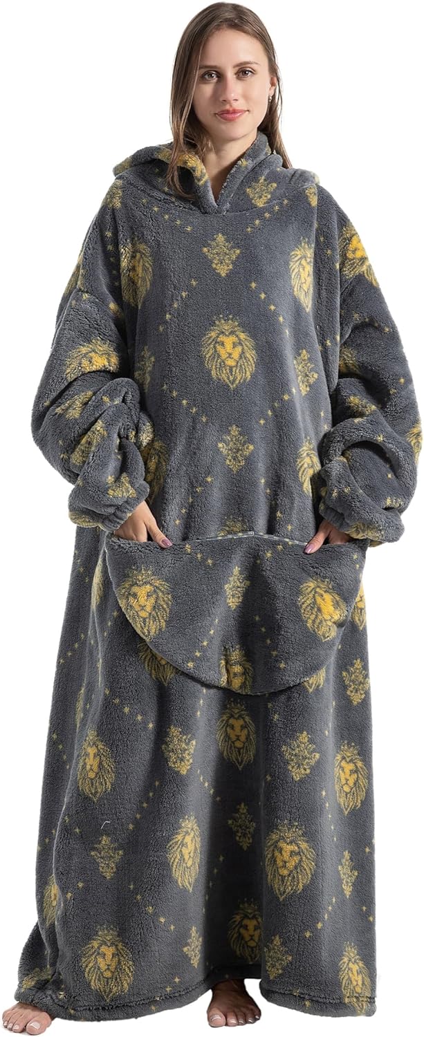 Blanket Hoodie Long for Women - Extra Long Wearable Comfort
