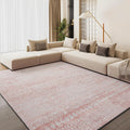 Pink Boho 8x10 Area Rug for Nursery Playroom - Soft Washable Cozy