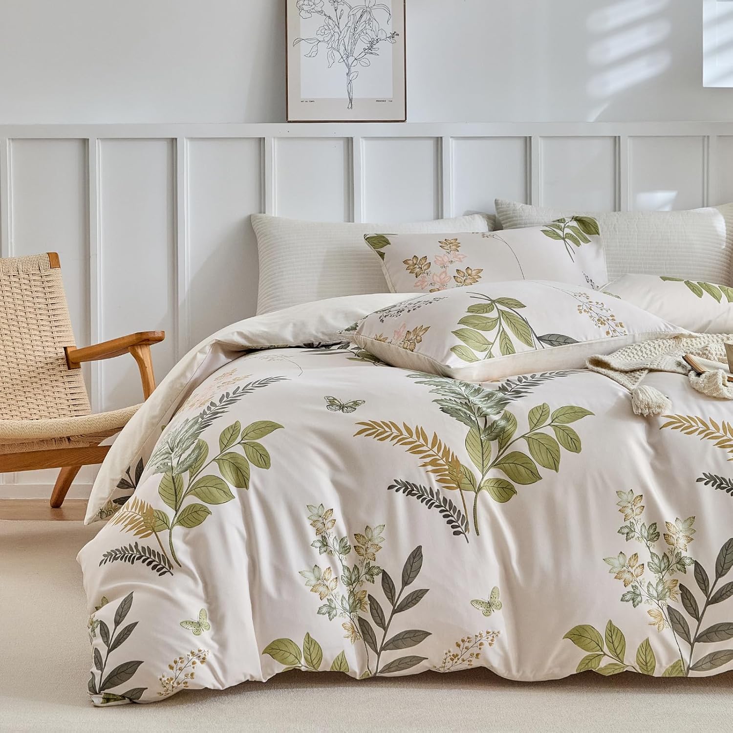 Lekesky Queen Size Reversible Duvet Cover Set for Cozy Bedrooms