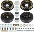 8 on 6.5 in Bolt Circle Hub Drum Kits w 12 in x 2 in Electric Brake
