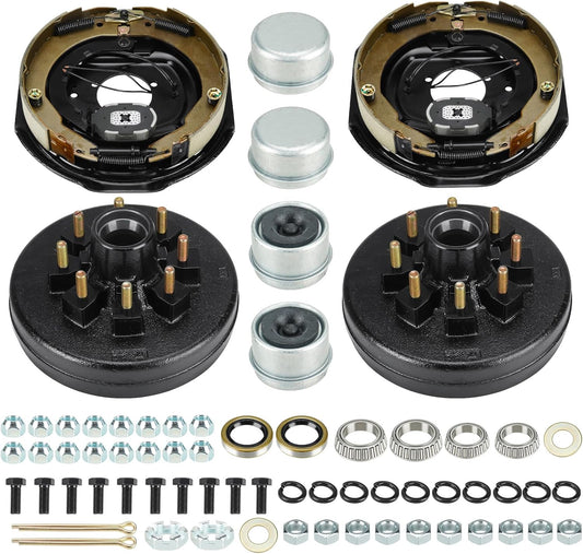 8 on 6.5 Bolt Circle Hub Drum Kits for 7000lbs Trailer Axles