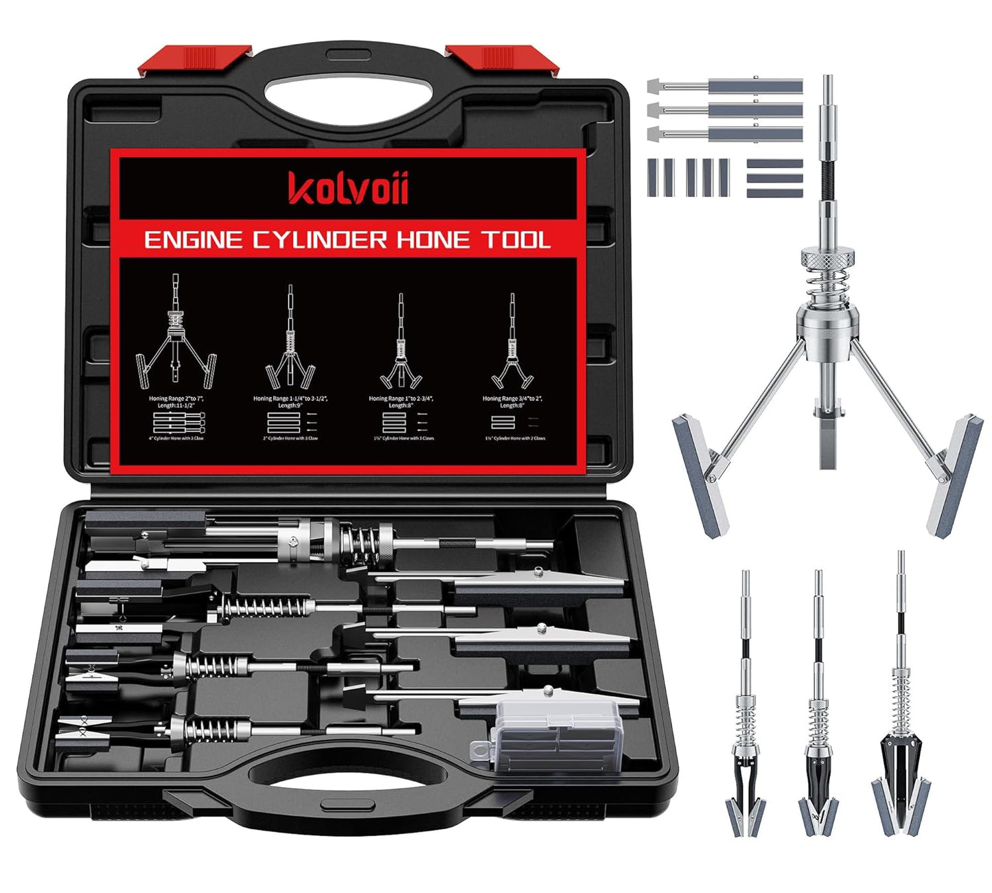 Kolvoii Cylinder Hone Tool Set for Engine Maintenance and Repair