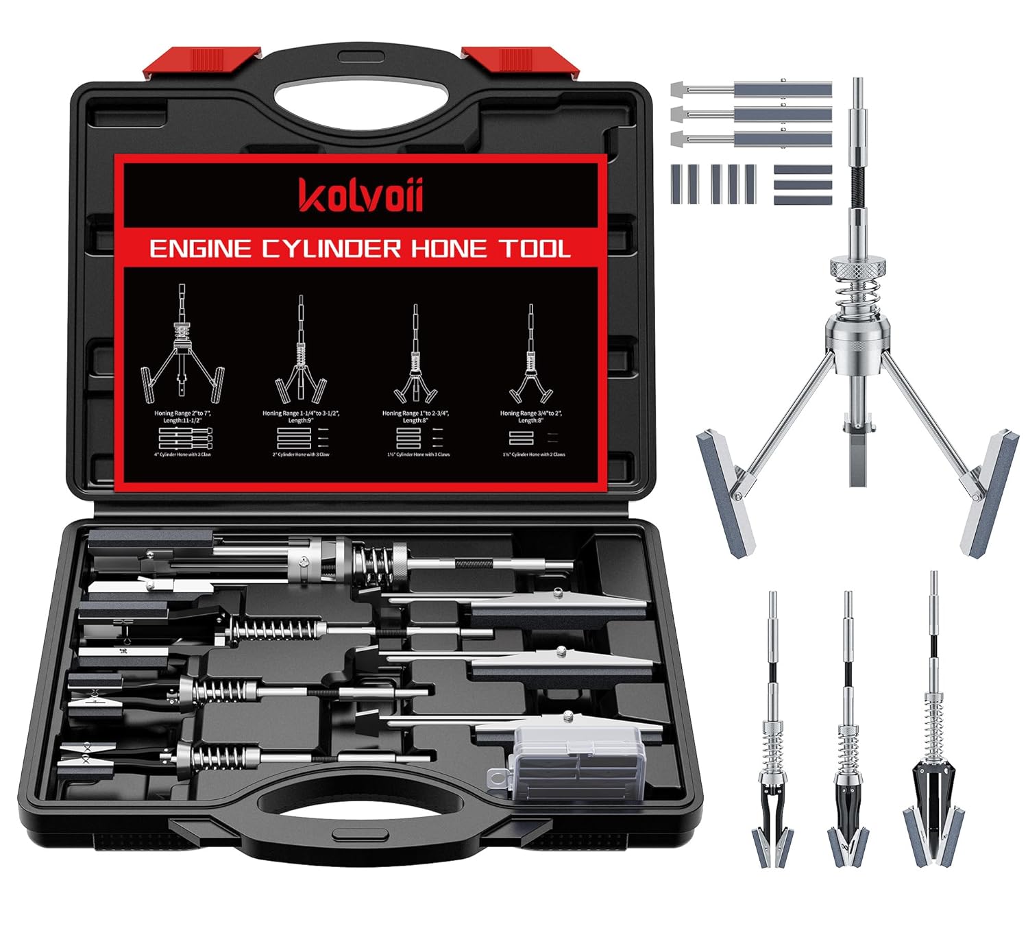 Kolvoii Cylinder Hone Tool Set for Engine Maintenance and Repair
