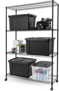 IRIS USA 4-Tier Adjustable Wire Shelving 48in x 18in x 73in