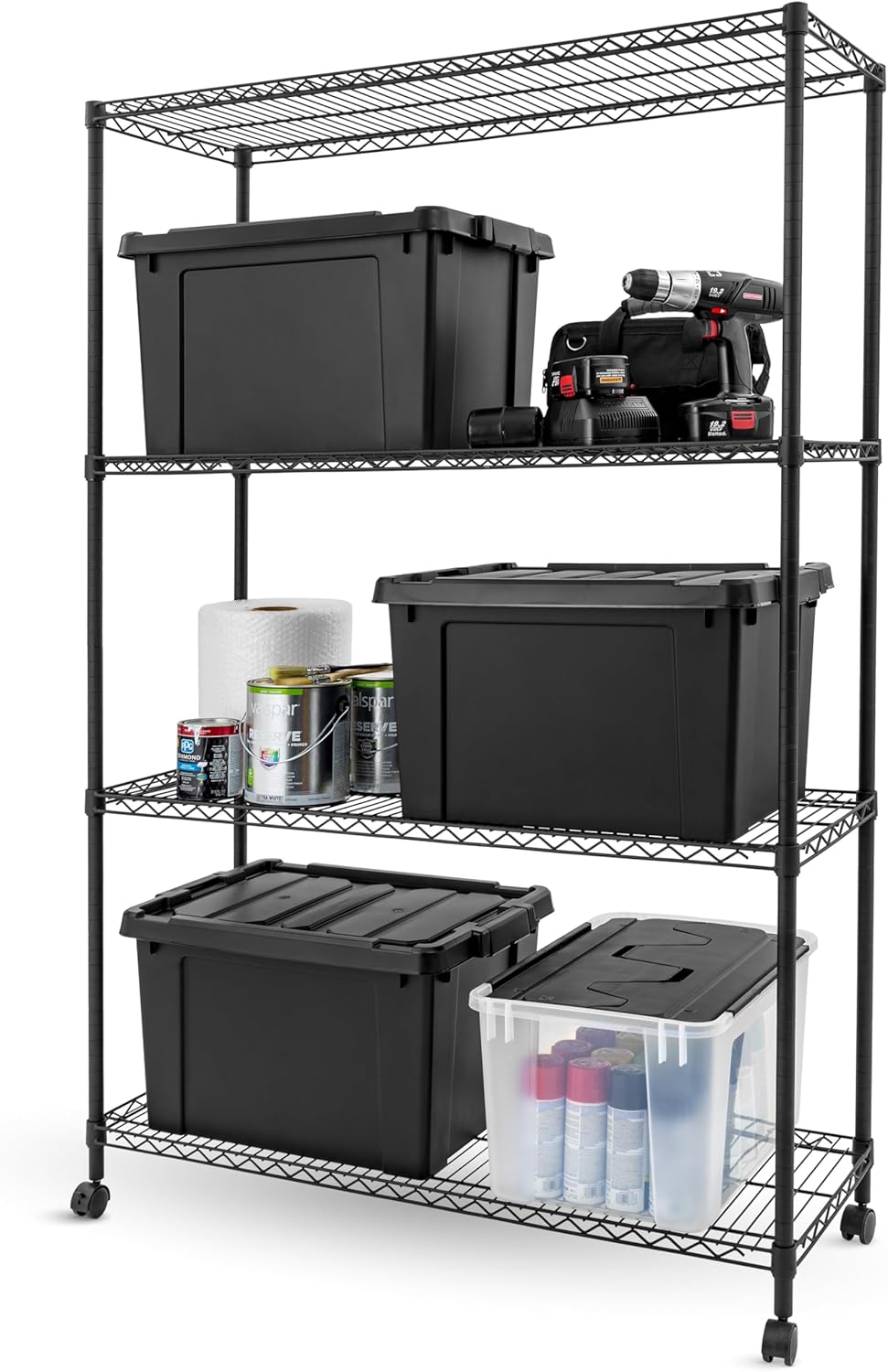 IRIS USA 4-Tier Heavy Duty Adjustable Garage Shelving Unit