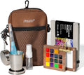 Funto Mini Watercolor Paint Set - Pocket Travel Kit with 15 Colors
