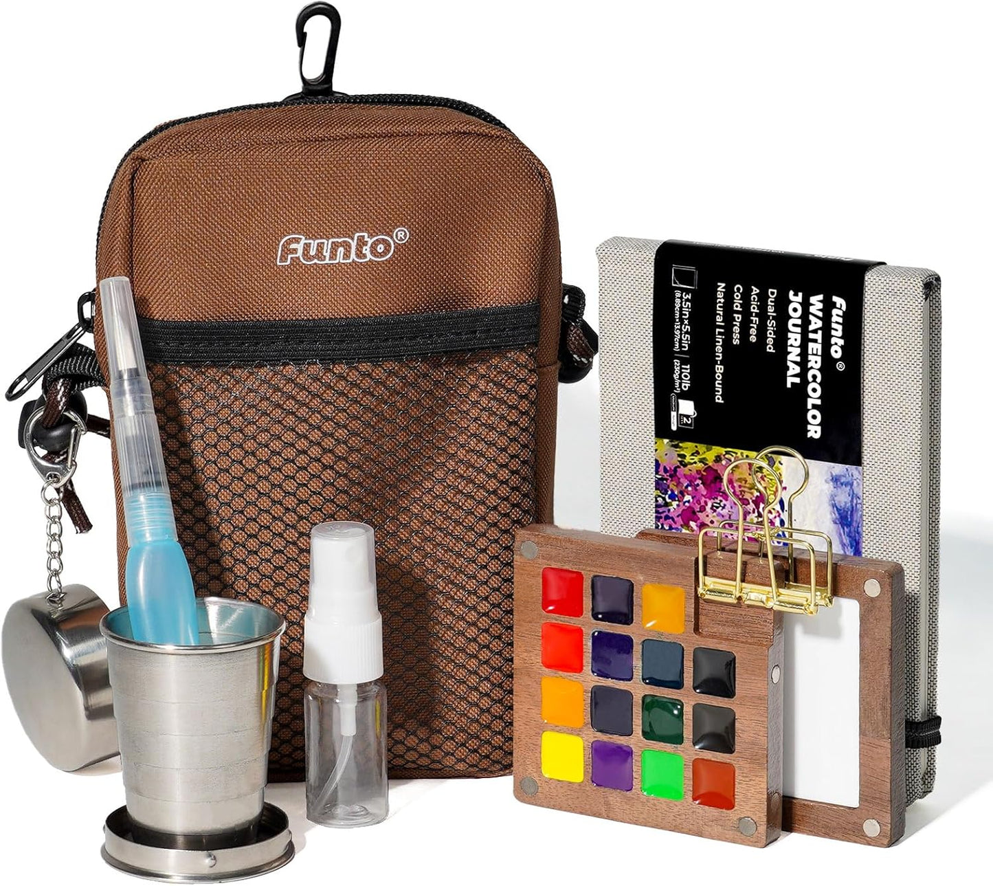 Funto Mini Watercolor Paint Set for Travel Artists and Students