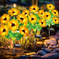 Solar Lights Outdoor Garden Decor 6 Pack - Bright Sunflower Stakes