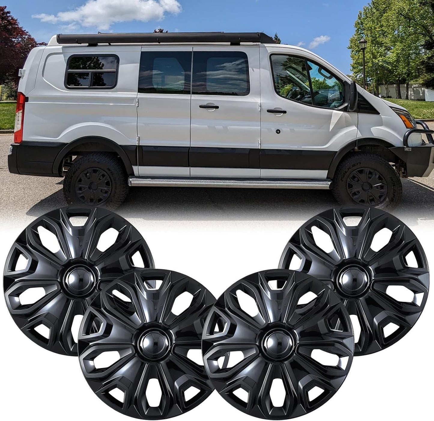 Hubcap Wheel Covers for 2015-2025 Ford Transit 150 250 350 350HD