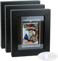 3 Pack Baseball Basketball Football Hockey Card Display Case - Wall