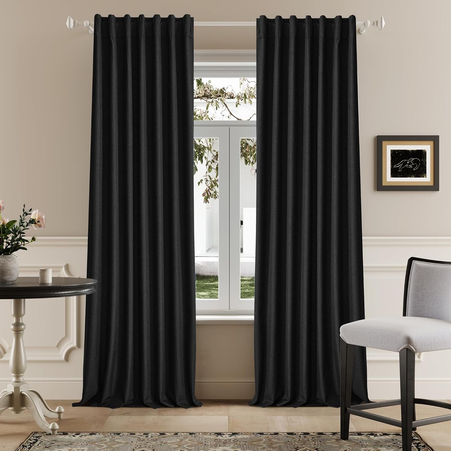 DUALIFE 96 Inch Blackout Curtains for Bedroom and Living Room