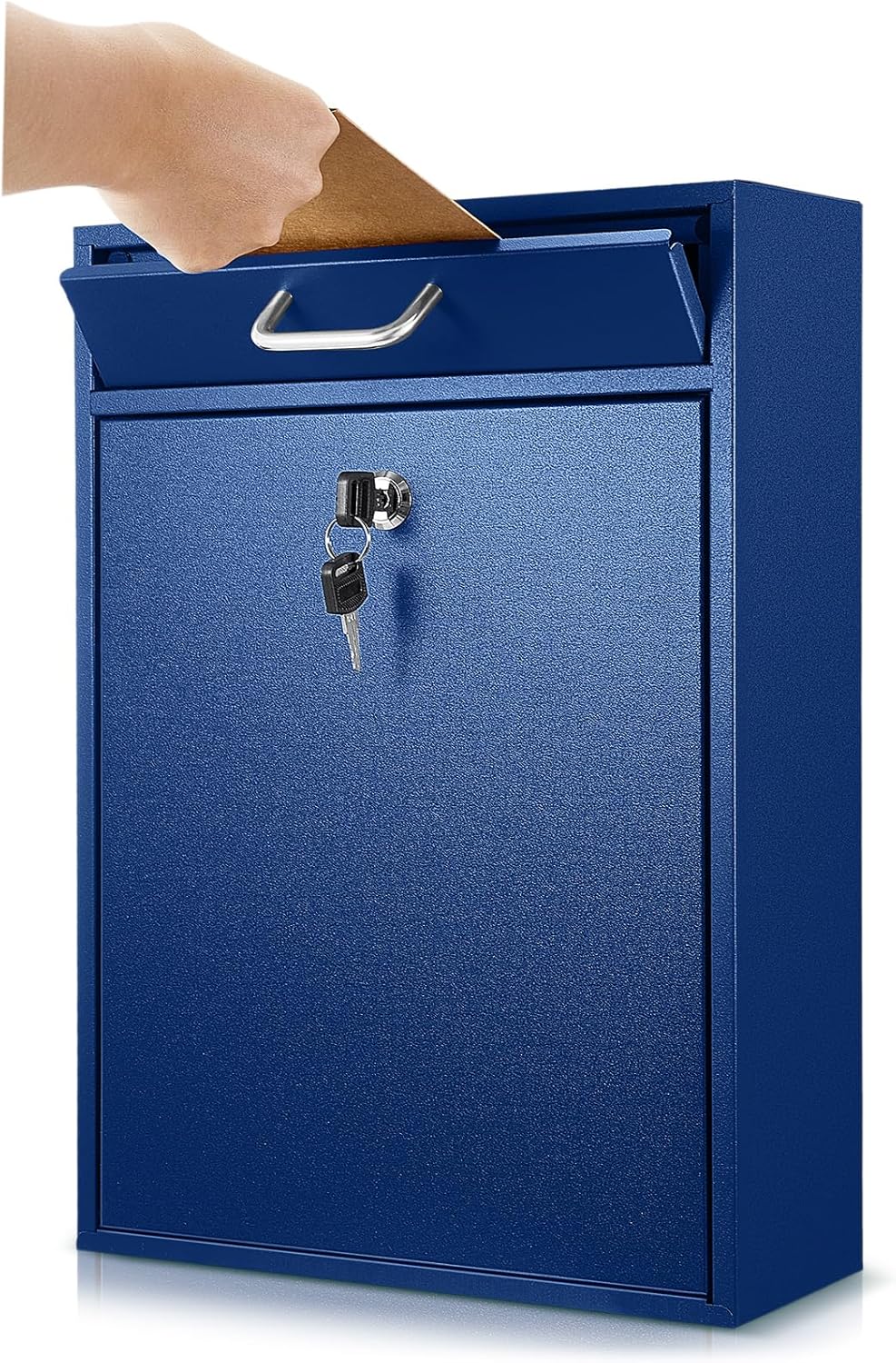 Locking Mailbox with Key for Outdoor Use - Secure Wall Mount
