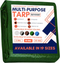 Large Waterproof Tarp - Heavy Duty 10 Mil Thick Poly Tarpaulin