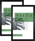 MCS Studio Gallery 14x22 Poster Frame 2-Pack - Classic Black Woodgrain