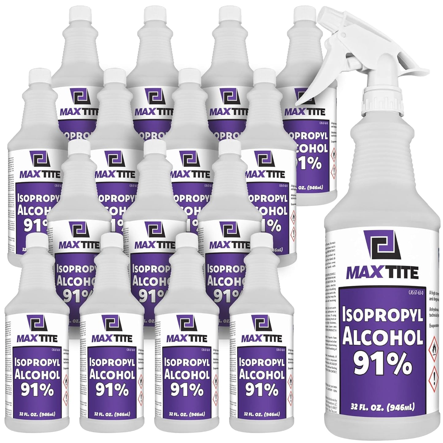 MaxTite 91% Isopropyl Alcohol - Premium Quality Cleaning Solution