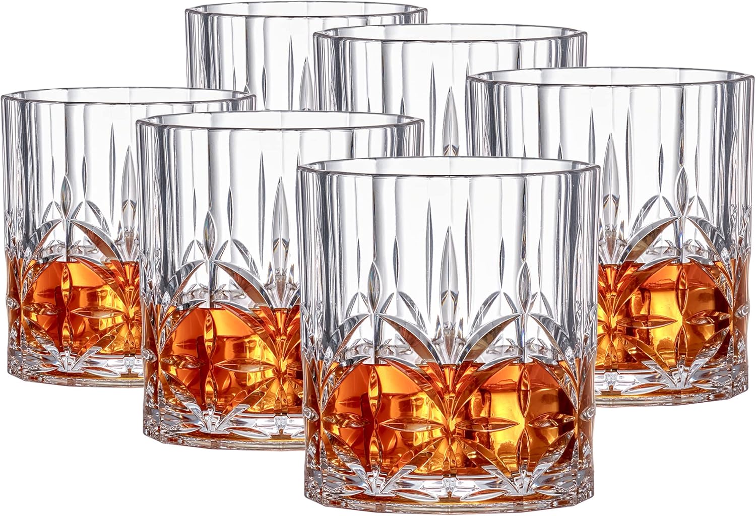 14-Ounce Plastic Whiskey Glasses Set of 6 for Any Occasion