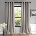 Velvet Curtains Silver Light Grey Room Darkening Panels - Elegant