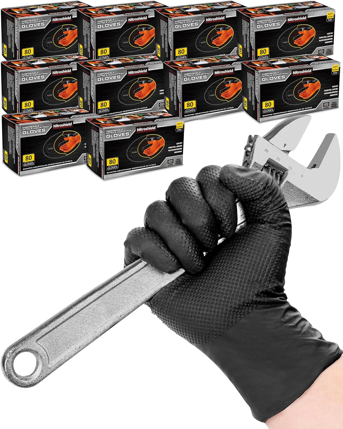 9mil Heavy Duty Disposable Nitrile Gloves for Chemical Resistance