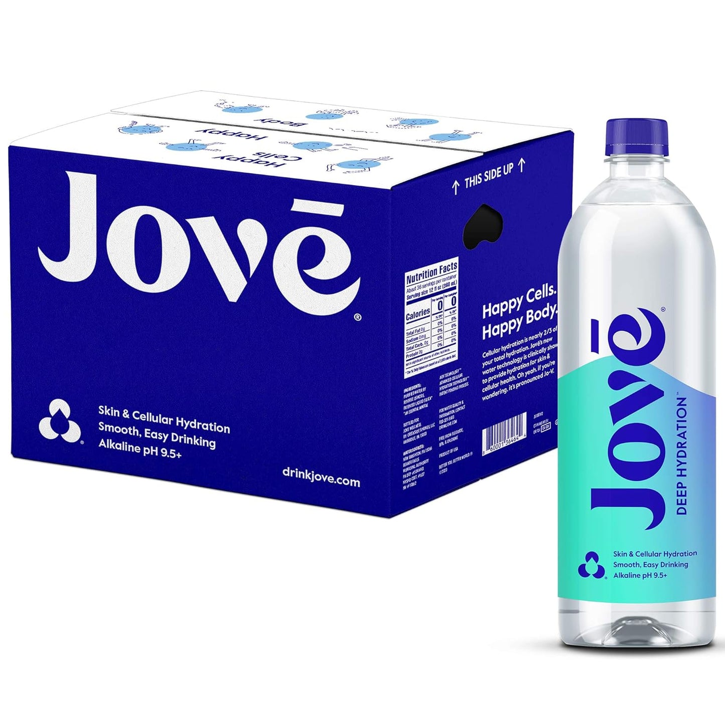 Jove Alkaline pH Water for Skin & Cellular Hydration 1L