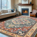 Rugflix 8x10 Area Rug Machine Washable Low Pile - Soft, Non Slip