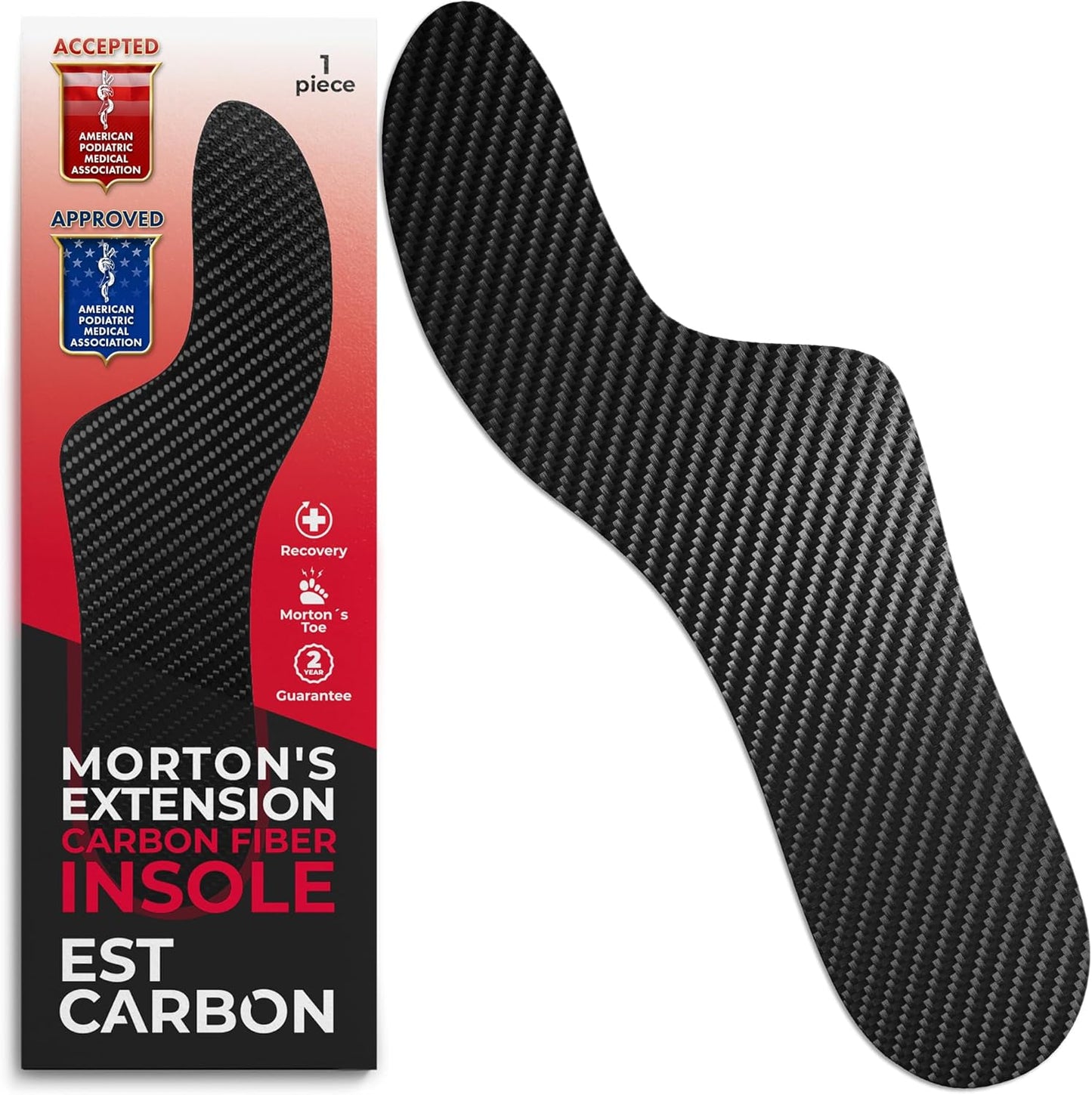 Carbon Fiber Insole for Foot Arch Support and Pain Relief