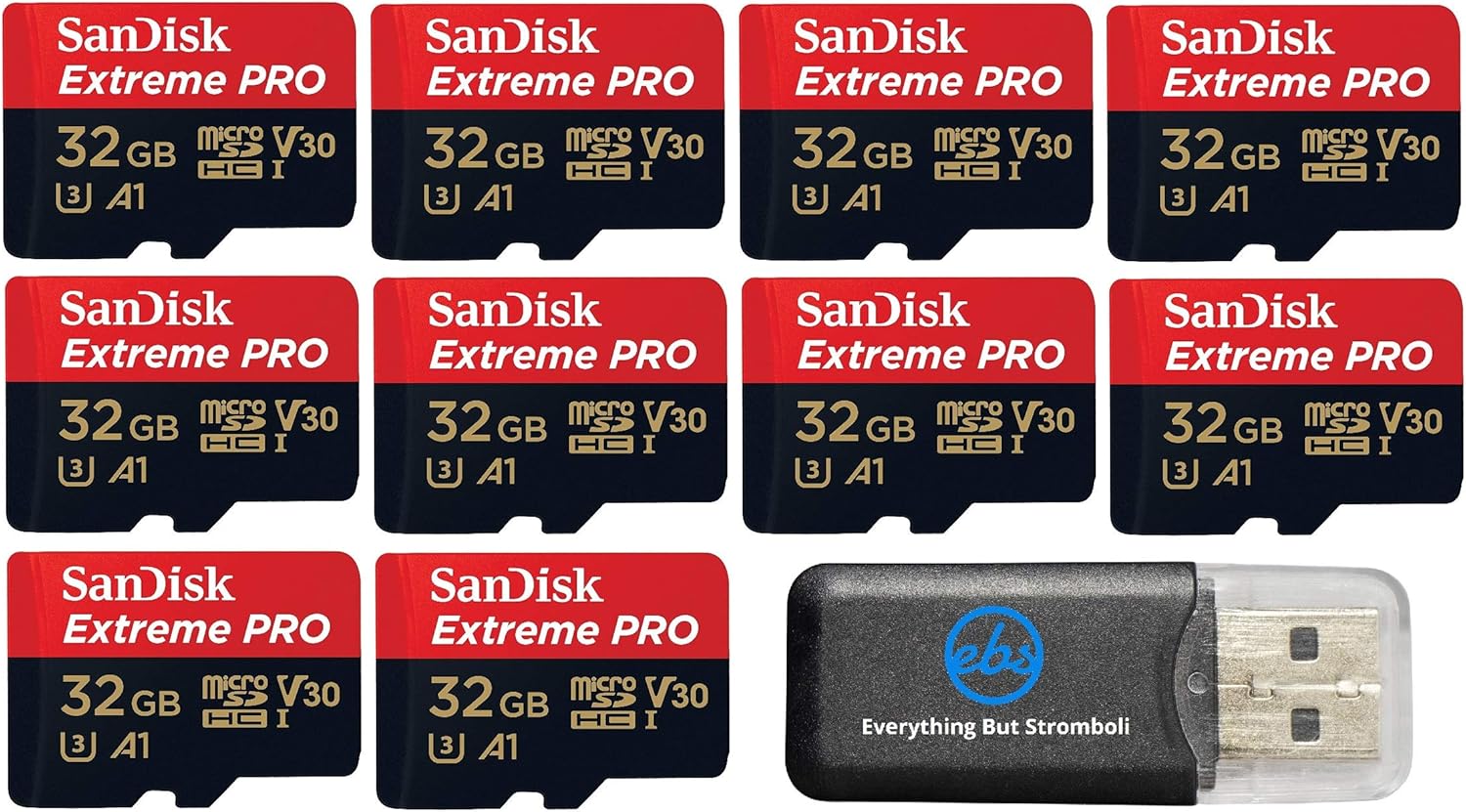 SanDisk 32GB Extreme Pro Micro Memory Card Bundle