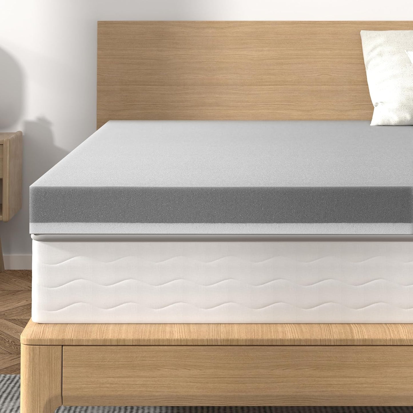 BedStory Firm Mattress Topper Twin Size 4 Inch for Back Pain Relief