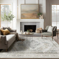 Vintage Collection Area Rug 6ft x 9ft Silver Grey Taupe - Washable