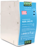 MEAN WELL NDR-240-24 DIN Rail Power Supply 240W 24V - Reliable