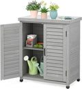 Outdoor Storage Cabinet & Potting Bench Table - Farmhouse Workstation