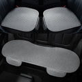 Linen Car Seat Covers Cushion with Storage Pocket - Breathable