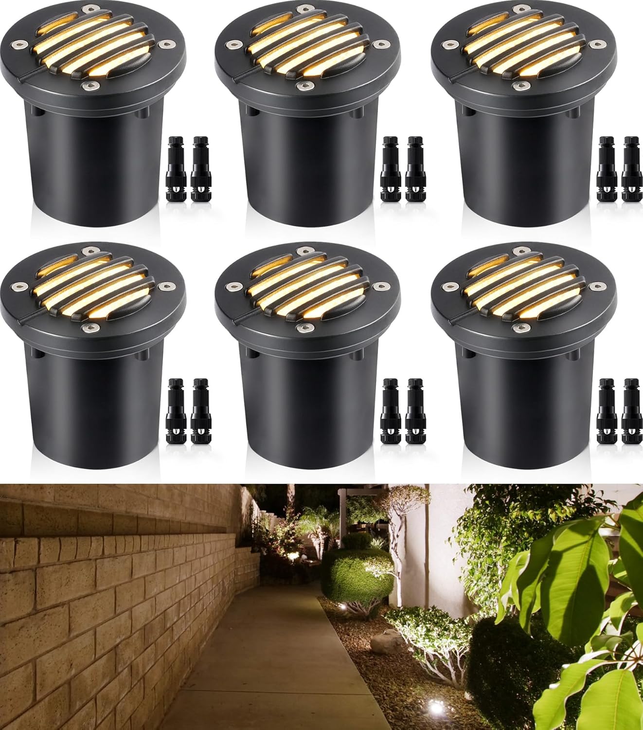 12W Low Voltage Landscape Lighting for Garden Pathway 6 Pack