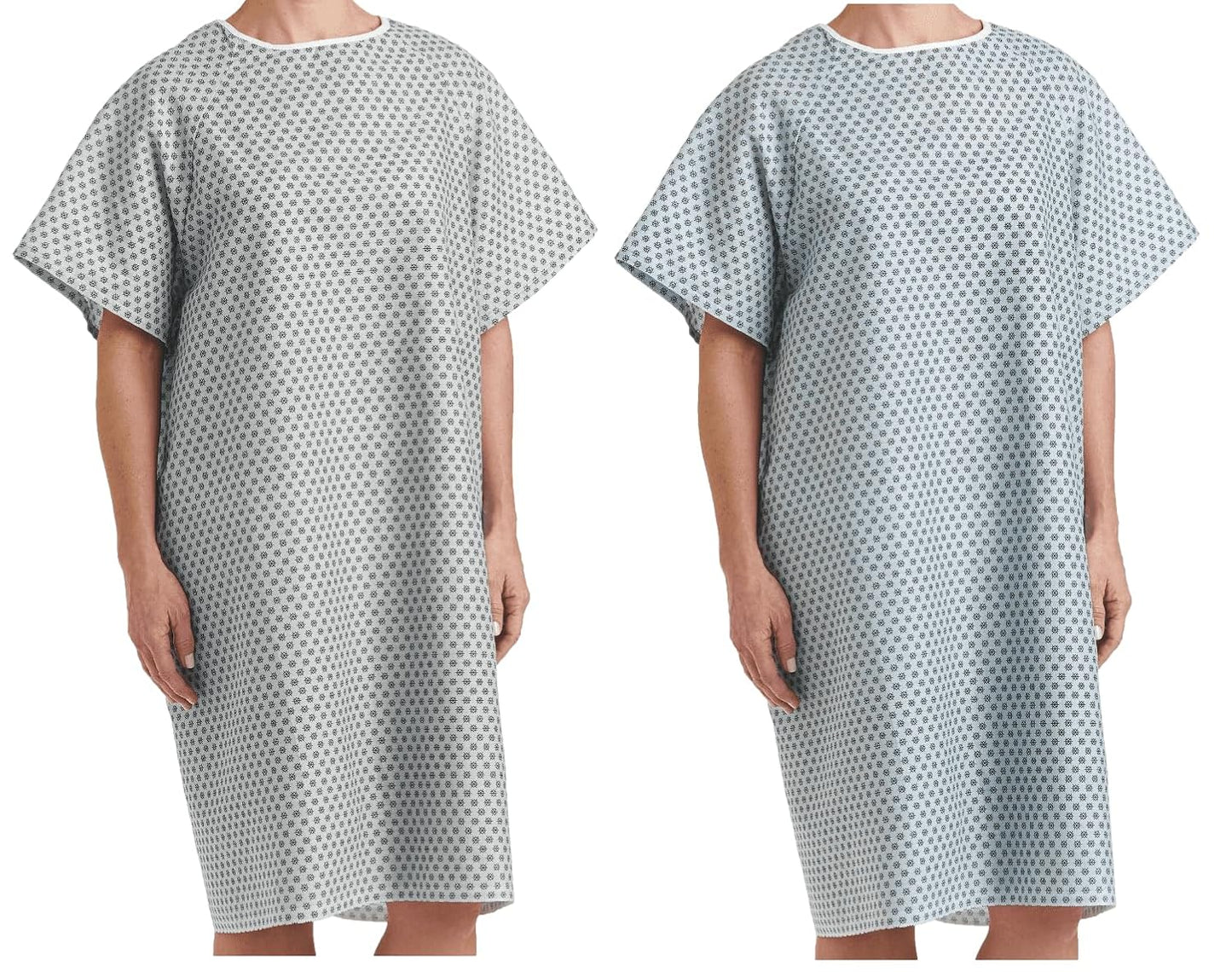 Petite Patient Gowns - 12 Count in White and Blue Colors