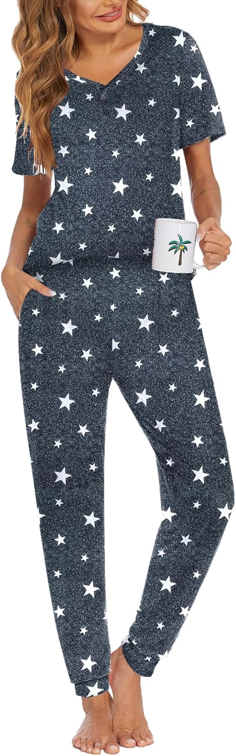 Ekouaer Pajamas for Women Set - Soft Lounge Set with Pockets