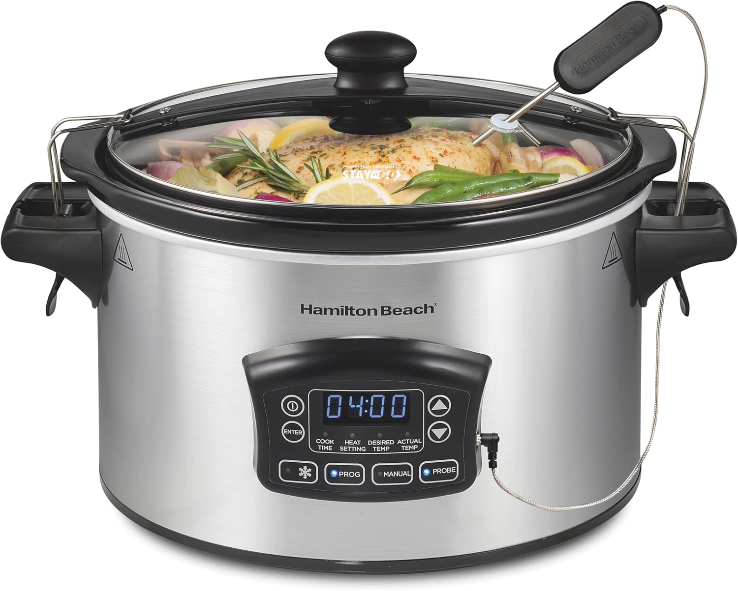 Hamilton Beach Portable 6 Quart Slow Cooker with Temperature Probe