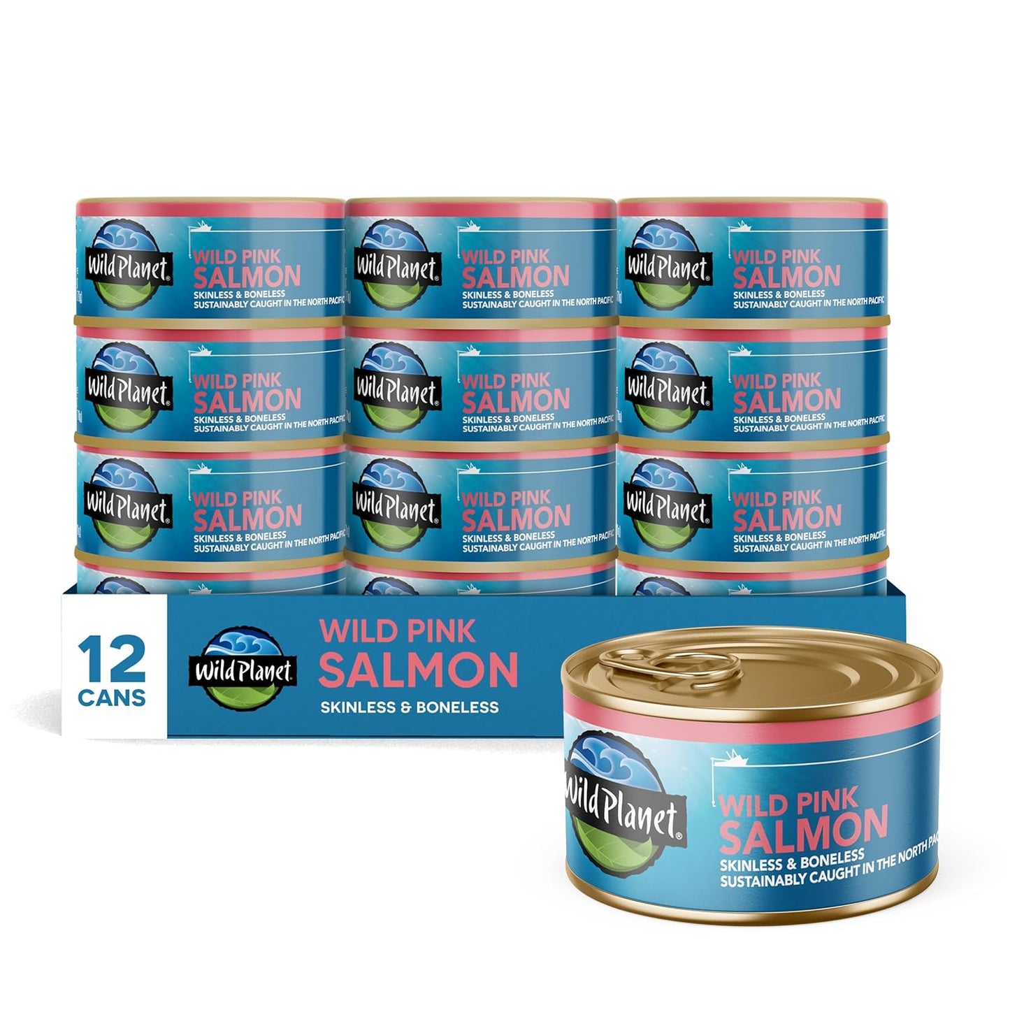 Wild Pink Salmon Canned, Sustainably Caught, Non-GMO Quality