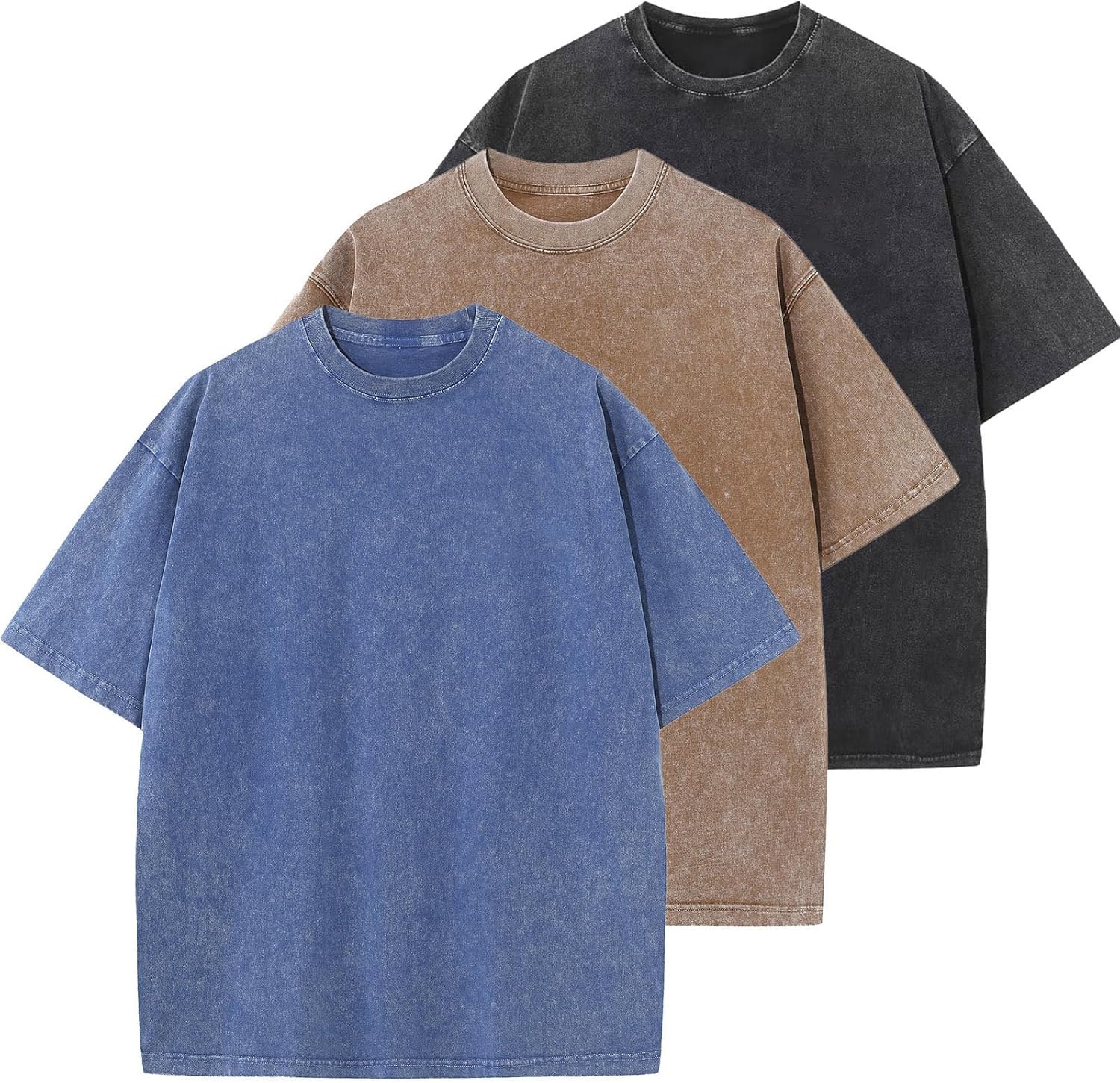 Men's Cotton T-Shirts Oversized Casual Loose Tee Tops for All