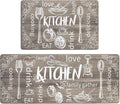 Anti Fatigue Kitchen Rug Set of 2 - Cushioned Non Slip Mats