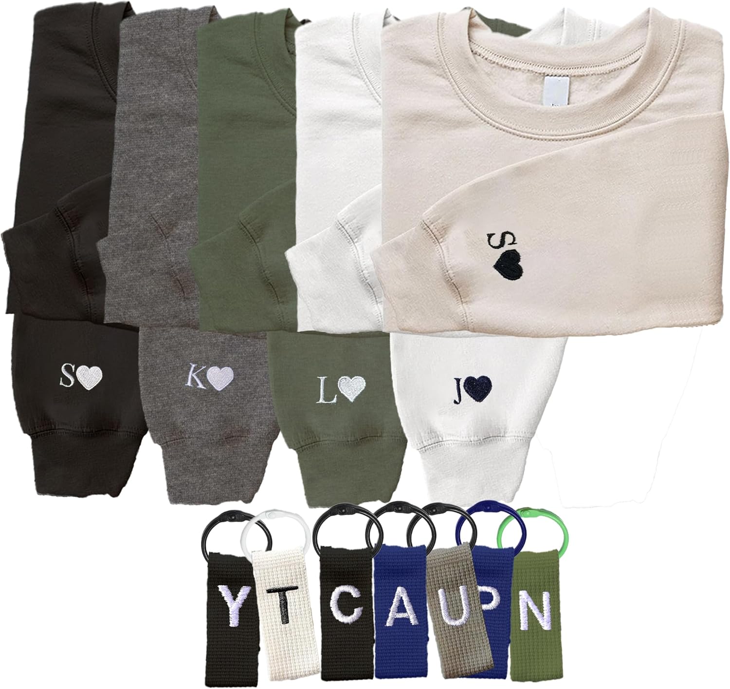 Personalized Initial Heart Sweatshirt by GODMERCH