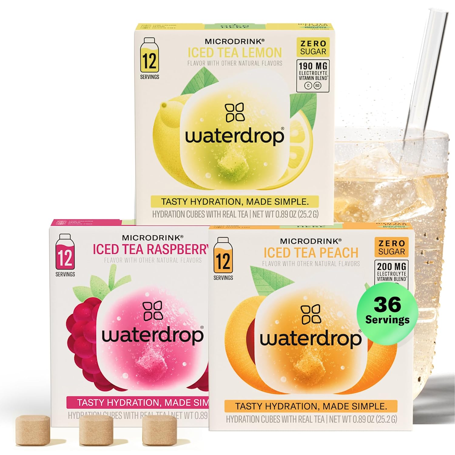 Waterdrop Hydration Cubes with Vitamin C and Electrolytes