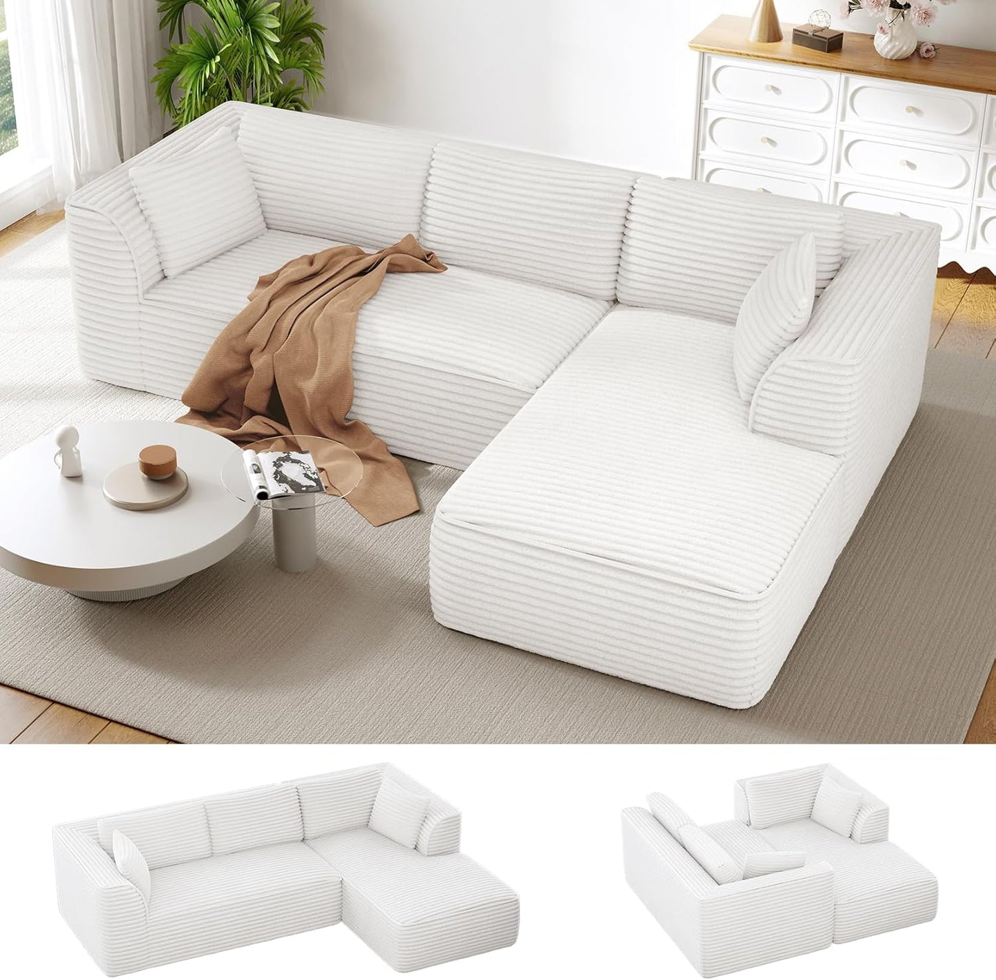 Vesgantti 106 Modular Sectional Sofa with Chaise for Comfort