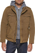 Versatile Hooded Military Jacket in Washed Cotton for Men by Levi's