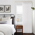 Snow White Linen Curtains Pinch Pleated 84 in - Light Filtering Luxury