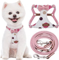 XS No Pull Dog Harness Polka Dots Pink - Soft Adjustable Vest