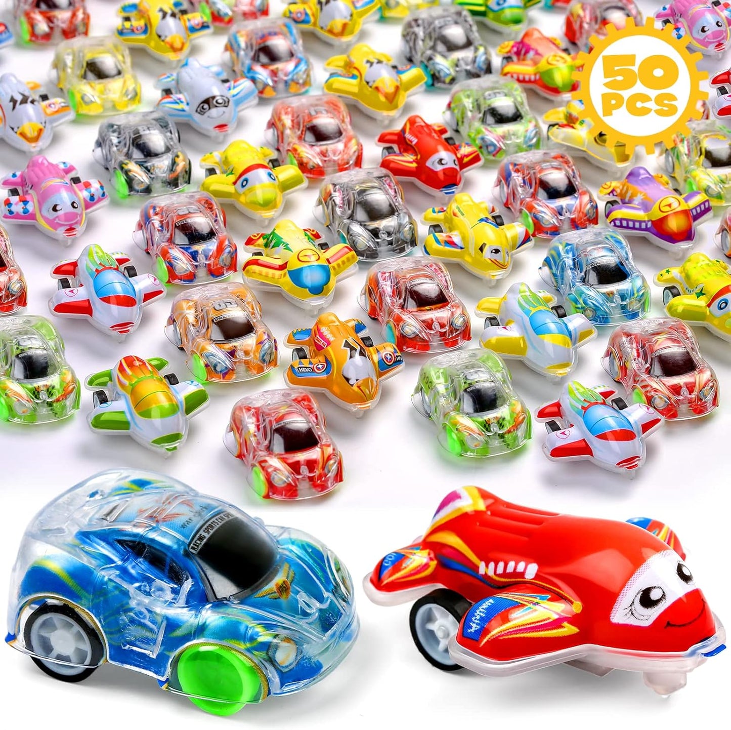 50pc Mini Pull Back Toy Cars - Fun Party Favors!